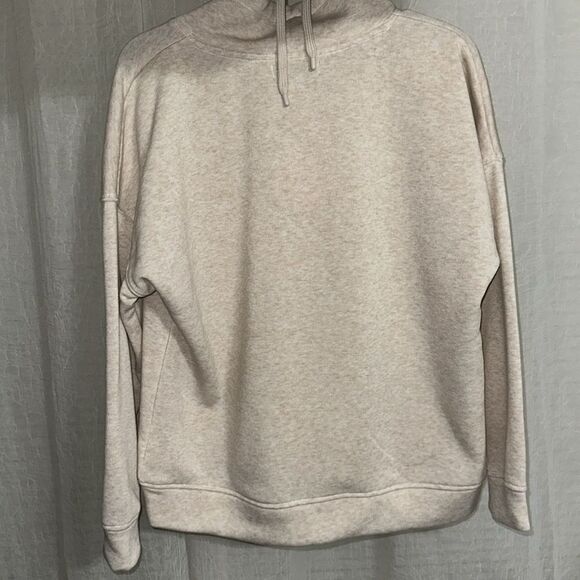 Rae Dunn. XS Oatmeal Heather 2pc Cowl Neck Pullover Jogger Lounge Sweat Set - Picture 2 of 13